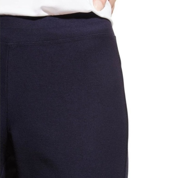 Eileen Fisher Washable Stretch Crepe Slim Cropped Ankle Pant Midnight Blue M - Picture 3 of 9